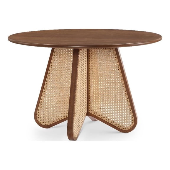 Bowery Hill Modern / Contemporary Solid Wood Walnut Brown Dining Table