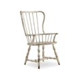 thumbnail image 1 of Bowery Hill Modern / Contemporary Spindle Back Dining Arm Chair in White, 1 of 3