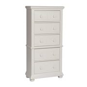 Bowery Hill Modern / Contemporary Wood 5 Drawer Chest in White