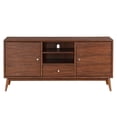 thumbnail image 1 of Bowery Hill Modern / Contemporary Wood 64" TV Stand in Brown Finish, 1 of 4