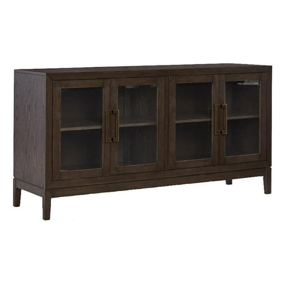 Bowery Hill Modern / Contemporary Wood Dining Server in Dark Brown