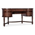 thumbnail image 1 of Bowery Hill Modern / Contemporary Wood Kidney Writing Desk in Brown, 1 of 6