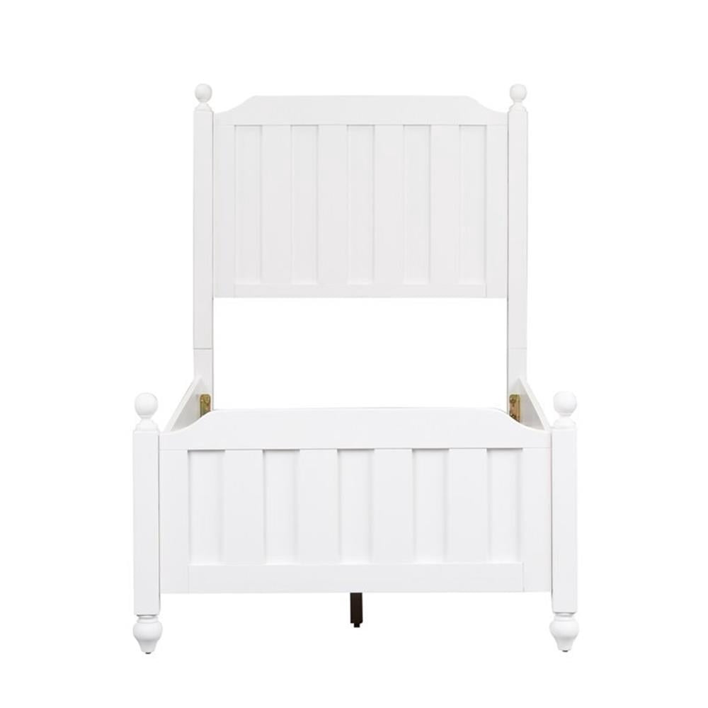 Bowery Hill Modern / Contemporary Wood White Twin Wood Panel Bed