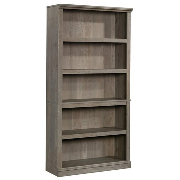 Bowery Hill Modern Engineered Wood 5-Shelf Bookcase in Mystic Oak