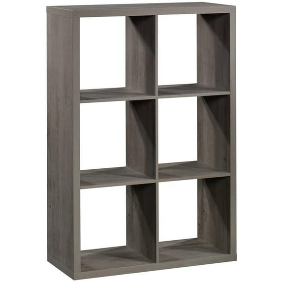 Bowery Hill Modern Engineered Wood 6-Cube Organizer in Mystic Oak