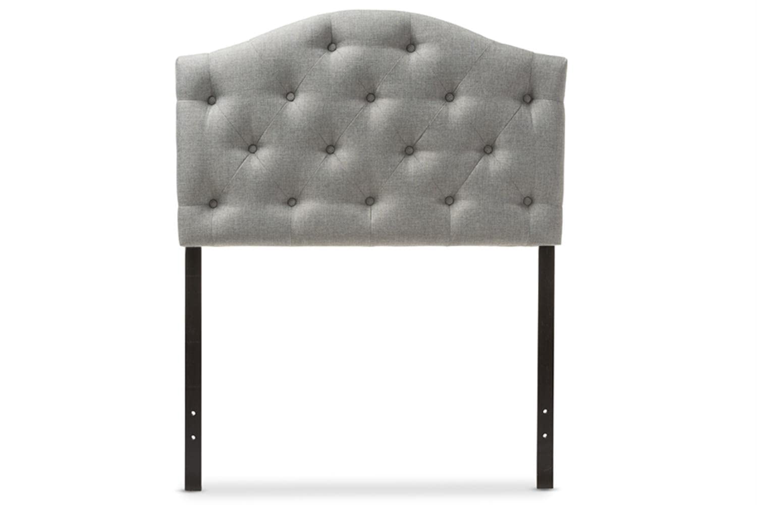 Bowery Hill Modern Fabric Upholstered Twin Headboard in Gray