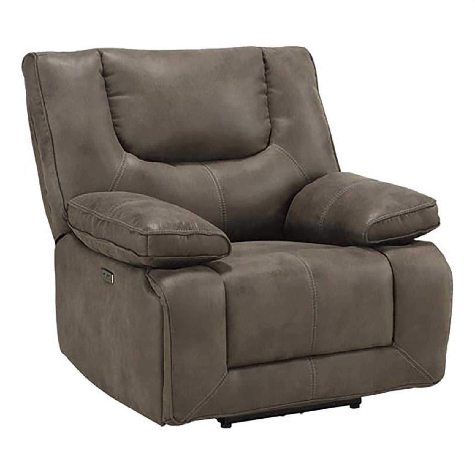 Bowery Hill Modern Faux Leather Power Motion Recliner with USB Dock in ...
