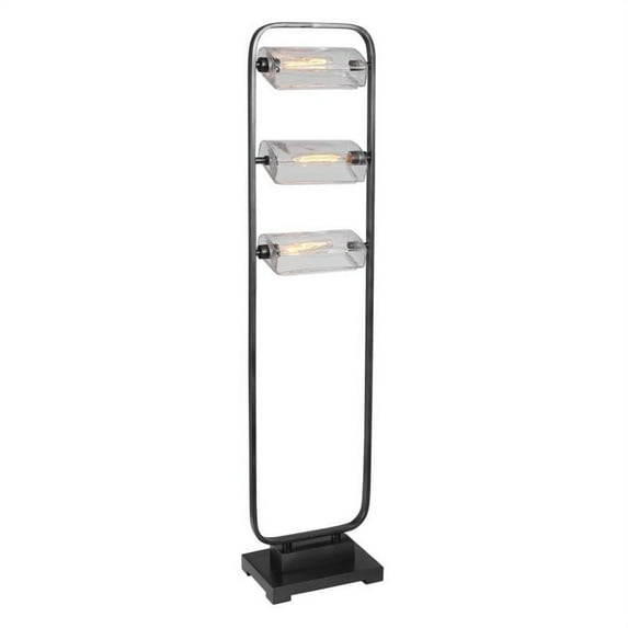 Bowery Hill Modern Industrial Floor Lamp in Oil Rubbed Bronze