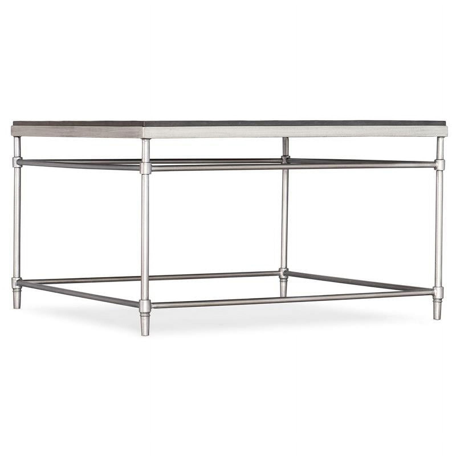 Bowery Hill Modern Living Room Square Cocktail Table with Metal Base