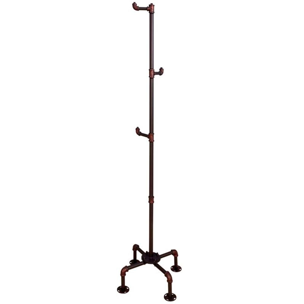 Bowery Hill Modern Metal Coat Rack with Multiple Rungs in Black ...