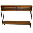 thumbnail image 1 of Bowery Hill Modern Metal Console in Chestnut and Black, 1 of 4