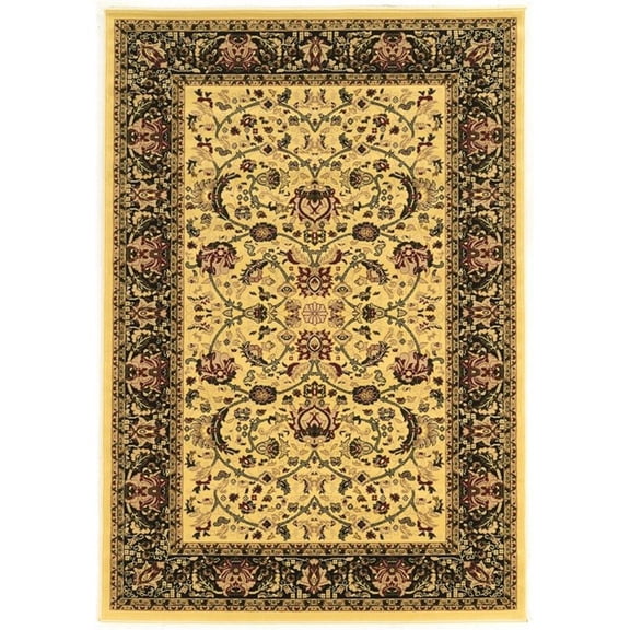 Bowery Hill Modern Nain Polypropylene 8' Square Area Rug in Cream