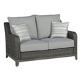 thumbnail image 1 of Bowery Hill Modern Outdoor Fabric Loveseat with Cushion in Gray, 1 of 7