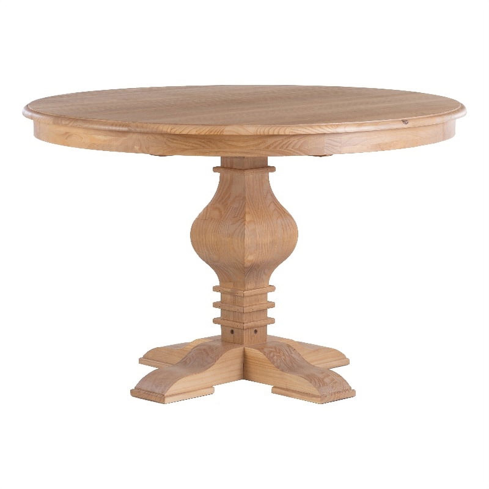 Bowery Hill Modern Pine Wood Round Dining Table in Rustic Honey
