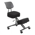 thumbnail image 1 of Bowery Hill Modern Steel Metal/Fabric Kneeling Chair with Wheels in Black, 1 of 10