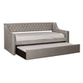 thumbnail image 1 of Bowery Hill Modern Streamlined and Tufted Upholstered Daybed with Trundle Unit, 1 of 13