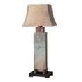 thumbnail image 1 of Bowery Hill Modern Tall Slate Table Lamp in Hammered Copper, 1 of 2