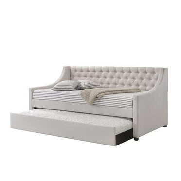 Bowery Hill Modern Twin Daybed and Trundle in Fog