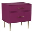 thumbnail image 1 of Bowery Hill Modern Two Drawer Wood Nightstand in Raspberry Purple, 1 of 19