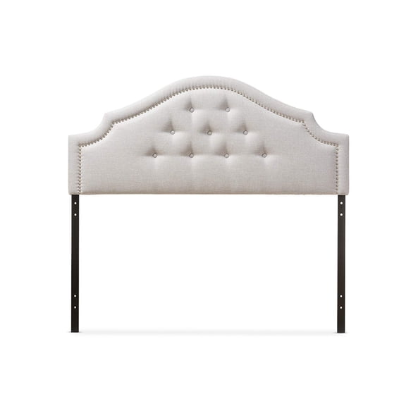 Bowery Hill Modern Upholstered Full Headboard in Grayish Beige
