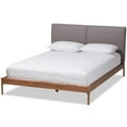 thumbnail image 1 of Bowery Hill Modern Upholstered Full Platform Bed in Grey, 1 of 8