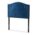 thumbnail image 1 of Bowery Hill Modern Velvet and Wood Twin Headboard in Royal Blue, 1 of 6