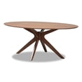 thumbnail image 1 of Bowery Hill Wood Walnut Brown Dining Table Oval 71" Unassembled, 1 of 8
