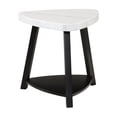 thumbnail image 1 of Bowery Hill Modern White Marble Top End Table in White Marble, 1 of 10