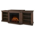 thumbnail image 1 of Bowery Hill Modern Wood Electric Fireplace for TVs up to 74" in Chestnut Oak, 1 of 21
