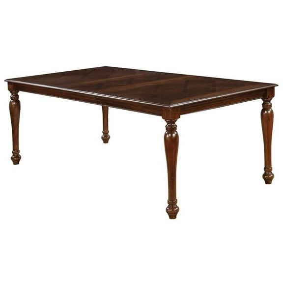 Bowery Hill Modern Wood Extendable Dining Table in Brown Cherry