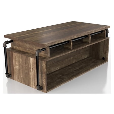 Bowery Hill Modern Wood Lift-Top Coffee Table in Reclaimed Oak