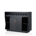 thumbnail image 1 of Bowery Hill Modern Wood Multi-Storage Buffet Cabinet in Black, 1 of 6