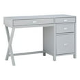 thumbnail image 1 of Bowery Hill Wood Gray Desk Rectangular 48" x 18" Unassembled, 1 of 20