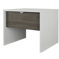 thumbnail image 1 of Bowery Hill Nightstand 1 Drawer White and Bark Gray, 1 of 14
