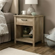 Bowery Hill Nightstand with 1 Drawer and Open Shelf, Lintel Oak, 40 lb