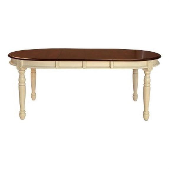 Bowery Hill Oval Extendable Dining Table in Buttermilk