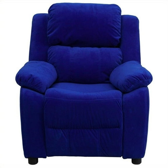 Bowery Hill Padded Kids Recliner in Blue