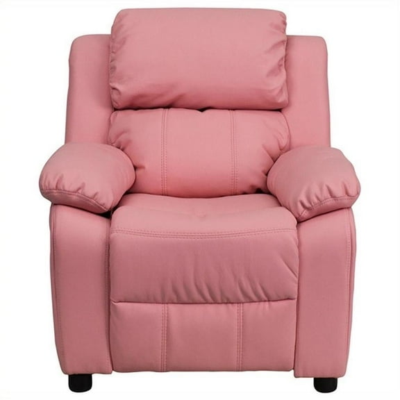 Bowery Hill Padded Kids Recliner in Pink