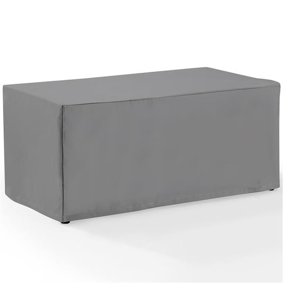 Bowery Hill Patio Polyester Fabric Coffee Table Cover in Gray