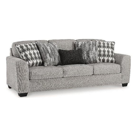 Bowery Hill Polyester Contemporary Corner-blocked frame Flannel Sofa