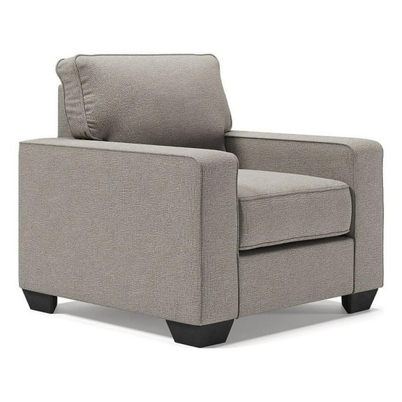 Bowery Hill Polyester Contemporary Corner-blocked frame Stone Chair
