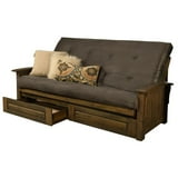 Bowery Hill Queen-size Wood Storage Futon with Gray Mattress - Walmart.com