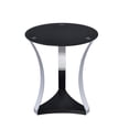 thumbnail image 1 of Bowery Hill Round Contemporary Metal End Table in Black/Rose Gold, 1 of 2