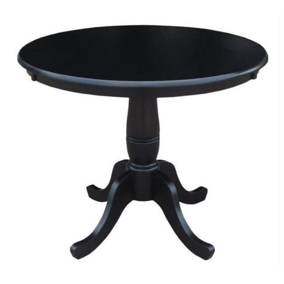 Bowery Hill Round Dining Table in Black