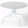 thumbnail image 1 of Bowery Hill Round Metal Dining Table in White, 1 of 4