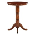thumbnail image 1 of Bowery Hill Round Traditional Wood Pub Table with Dedestal Base in Cherry, 1 of 7