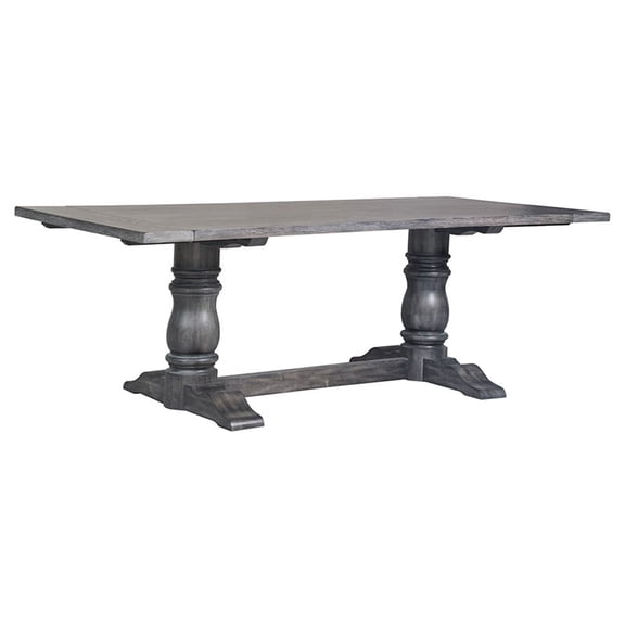 Bowery Hill Rustic Contemporary Dining Table in Weathered Gray
