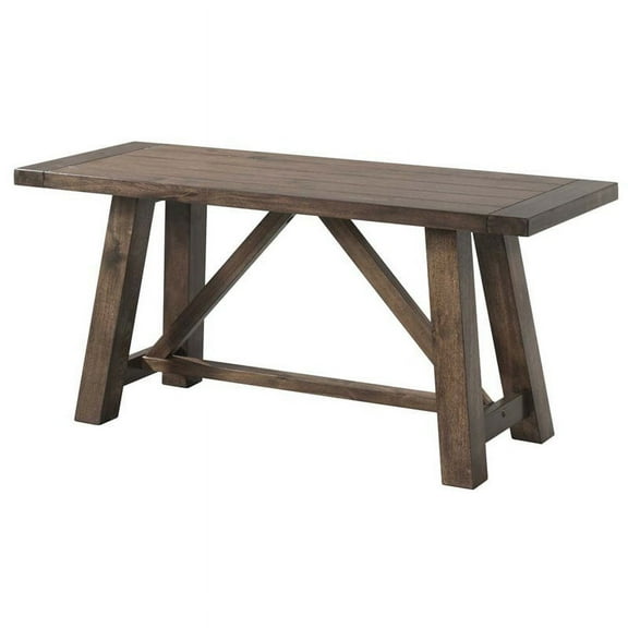 Bowery Hill Solid Wood 6-Piece Dining Set in Warm Walnut