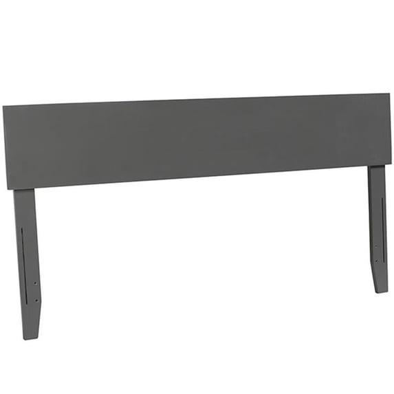 Bowery Hill Solid Wood Panel Full Headboard in Gray