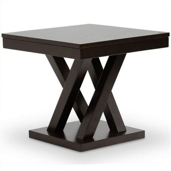 Bowery Hill Square End Table in Cappuccino